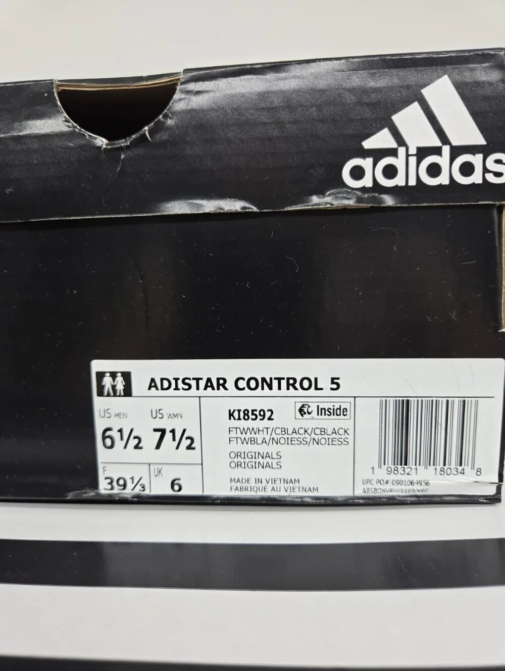 adidas Men's Adistar Control 5 KI8592 Core Black Purple Orange Shoes Size 6.5
